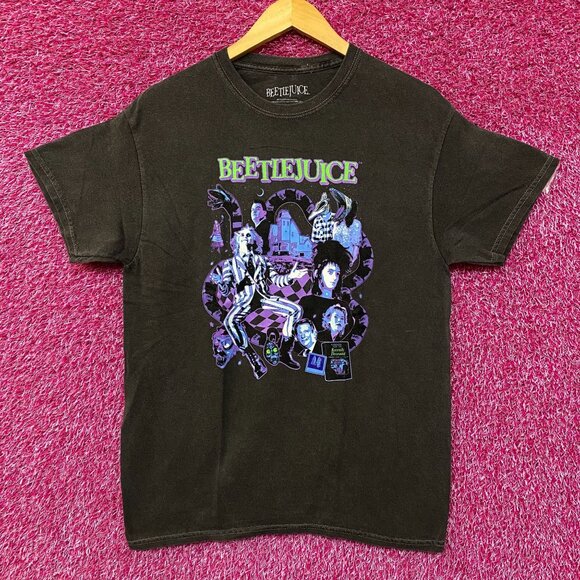 Beetlejuice Collage Illustration Graphic Design T-Shirt S/M - Picture 1 of 4